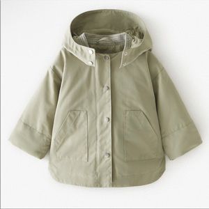 Zara toddler printed lined trench coat